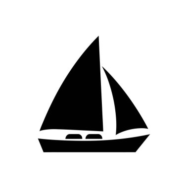 Yelkenli ikonu - Basit Vektör İllüstrasyonu