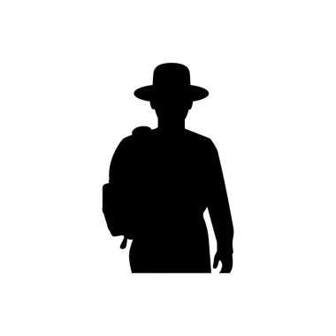 Turist simgesi - Basit Vektör İllüstrasyonu