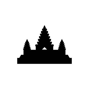 Angkor Wat simgesi - Basit Vektör İllüstrasyonu