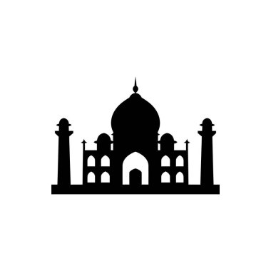 Taj Mahal simgesi - Basit Vektör İllüstrasyonu