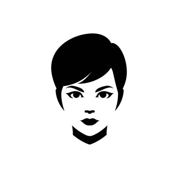 Women Style Pixie Cut Icon Simple Vector Illustration Stok Ilustrasi 