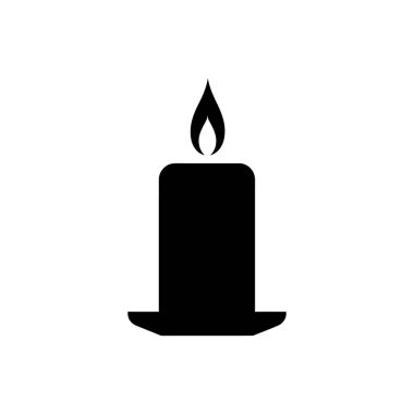 Mum Cadılar Bayramı ikonu - Basit Vektör İllüstrasyonu