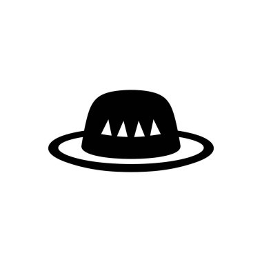 Sombrero maracas Meksika ikonu - Basit Vektör İllüstrasyonu