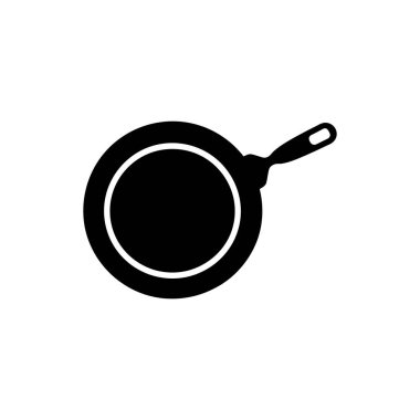 Kızartma tavası simgesi - Basit Vektör İllüstrasyonu