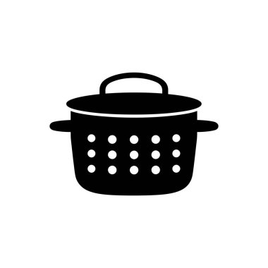 Buharlı sepet simgesi - Basit Vektör İllüstrasyonu