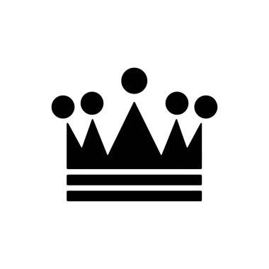 Sanal Taç Simgesi - Basit Vektör İllüstrasyonu