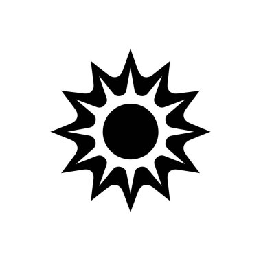 Yanan güneş simgesi - Basit Vektör İllüstrasyon simgesi - Basit Vektör İllüstrasyonu