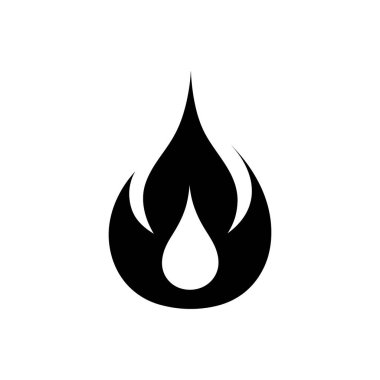 Alev patlaması simgesi - Basit Vektör İllüstrasyonu