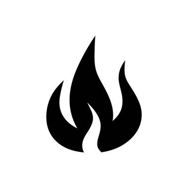 Cehennem alevi simgesi - Basit Vektör İllüstrasyonu