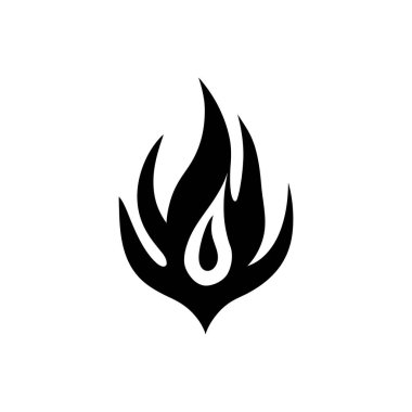 Öfkeli parlaklık alev simgesi - Basit Vektör İllüstrasyonu