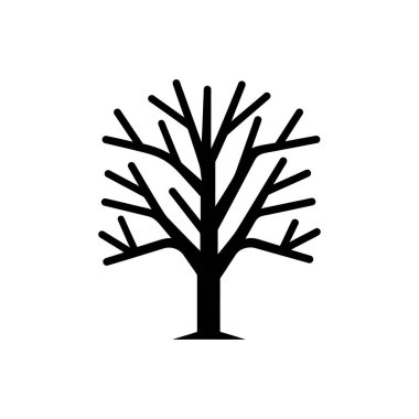 Orman ağacı simgesi - Basit Vektör İllüstrasyonu