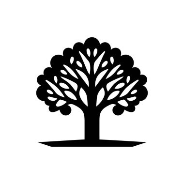 Orman ağacı simgesi - Basit Vektör İllüstrasyonu