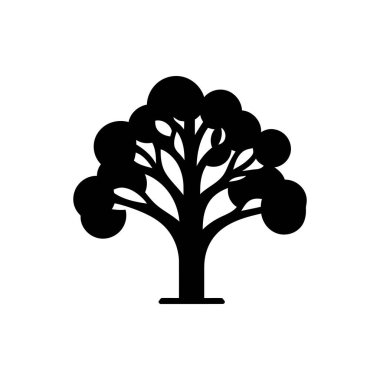 Okaliptüs ağaç simgesi - Basit Vektör İllüstrasyonu