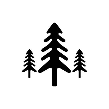 Baldıran otu ağaç simgesi - Basit Vektör İllüstrasyonu