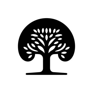 Meşe ağacı simgesi - Basit Vektör İllüstrasyonu