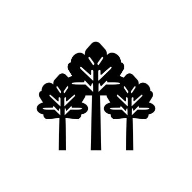 Akçaağaç ağaç simgesi - Basit Vektör İllüstrasyonu