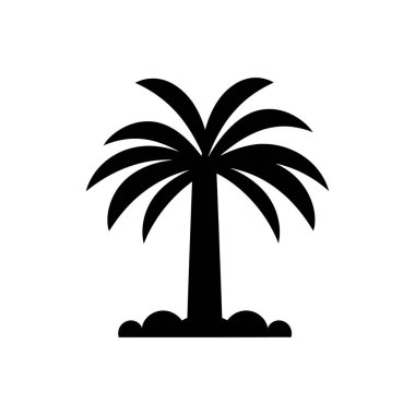 Palmiye ağacı simgesi - Basit Vektör İllüstrasyonu