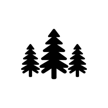 Çam Ormanı ağaç simgesi - Basit Vektör İllüstrasyonu