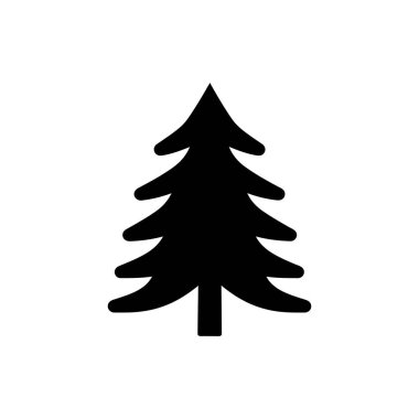 Spruce Ormanı ağaç simgesi - Basit Vektör İllüstrasyonu