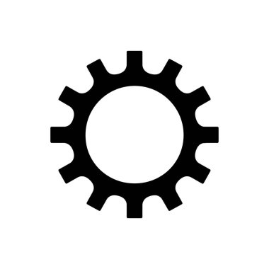 Nanoteknoloji Sprocket dişli simgesi - Basit Vektör İllüstrasyonu