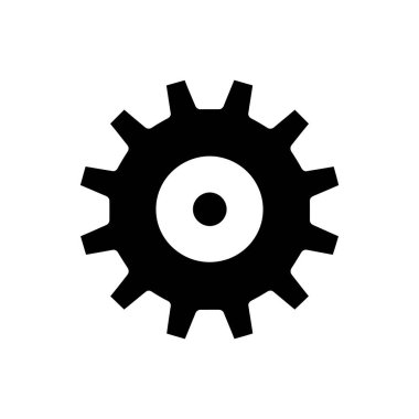 Kuantum Cog dişli simgesi - Basit Vektör İllüstrasyonu