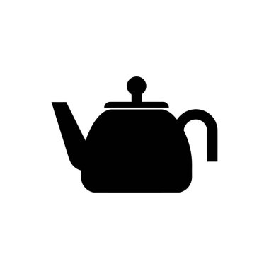 Seramik çaydanlık simgesi - Basit Vektör İllüstrasyonu