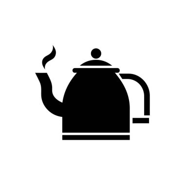 Kahve ısıtıcısı simgesi - Basit Vektör İllüstrasyonu