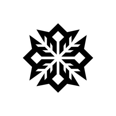 Kuzey Kutbu aurora kar tanesi simgesi - Basit Vektör Resimleri
