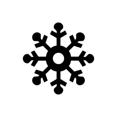 Kar Tanesi Kar Tanesi Simgesi - Basit Vektör İllüstrasyonu