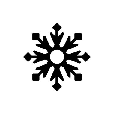 Buz tüyü kar tanesi simgesi - Basit Vektör İllüstrasyonu