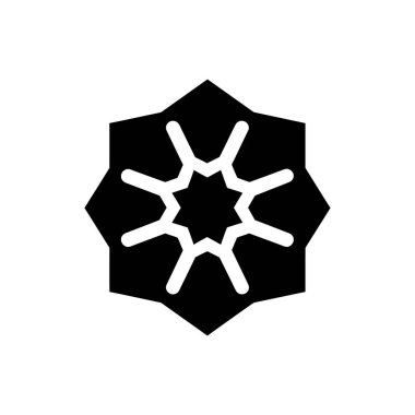 Buz gibi kar tanesi simgesi - Basit Vektör İllüstrasyonu