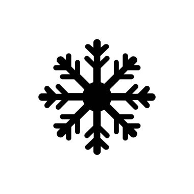 Buz gibi kar tanesi simgesi - Basit Vektör İllüstrasyonu