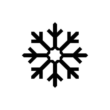 Buz gibi kar tanesi simgesi - Basit Vektör İllüstrasyonu