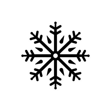 Buz saçağı illüzyonu kar tanesi simgesi - Basit Vektör İllüstrasyonu