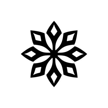 Buzlu kar fırtınası çiçek ikonu - Basit Vektör Resimleri