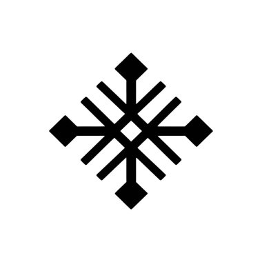 Buzlu kar dondurucu nova simgesi - Basit Vektör İllüstrasyonu