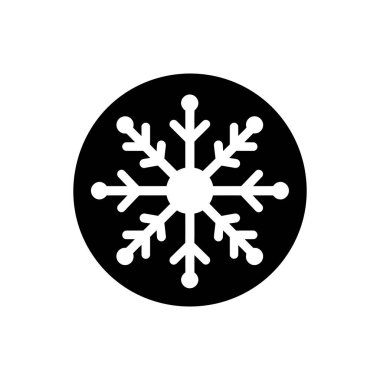 Yaprak yağışı kar tanesi simgesi - Basit Vektör İllüstrasyonu