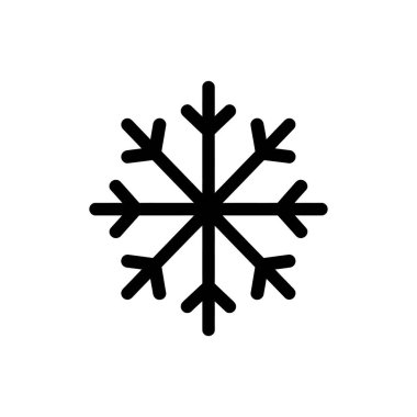 Kar yağışı senfonisi kar tanesi simgesi - Basit Vektör İllüstrasyonu