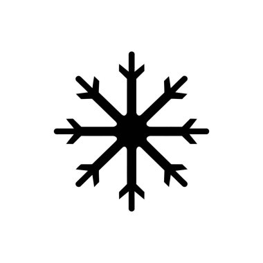 Kış Fısıltısı Kar Tanesi simgesi - Basit Vektör İllüstrasyonu