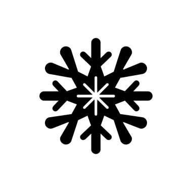 Kış mucizesi kar tanesi simgesi - Basit Vektör İllüstrasyonu
