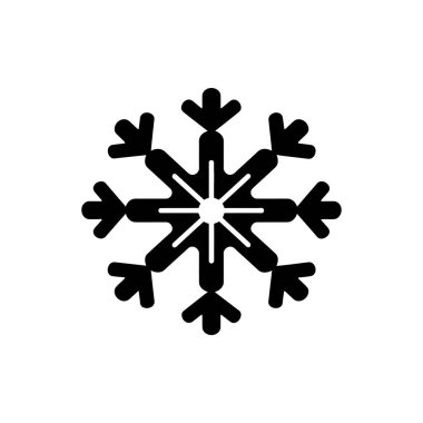 Kış mucizesi kar tanesi simgesi - Basit Vektör İllüstrasyonu