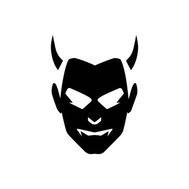 Korkunç iblis simgesi - Basit Vektör İllüstrasyonu
