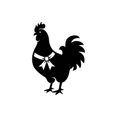 Festivalsel Fowl Simgesi - Basit Vektör İllüstrasyonu