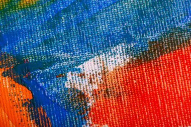 Çağdaş akrilik resim arka planı. Elle boyanmış doku. Tuval üzerinde akrilik boya. Soyut sanat geçmişi. Çok renkli bir arka plan. Modern sanat. Çağdaş sanat.