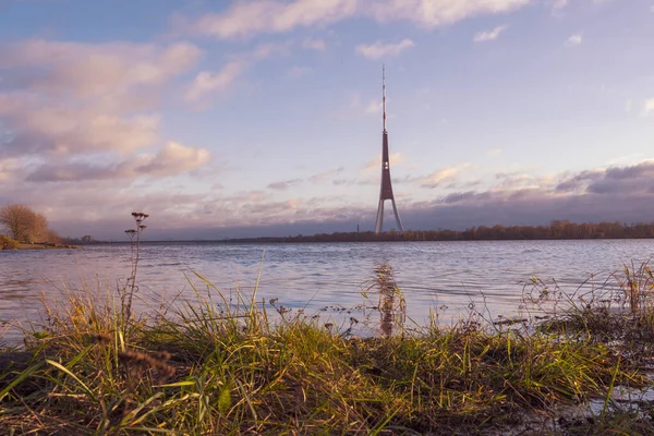 stock image Riga TV tower is the tallest building in Riga