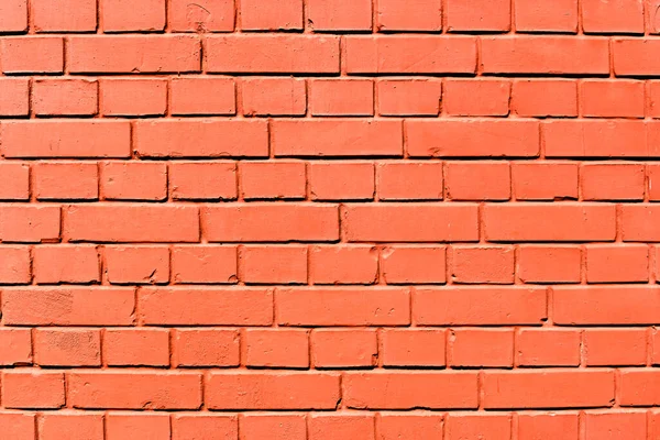 Viejo Muro Ladrillo Rojo Como Fondo Día Primavera —  Fotos de Stock