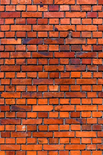 Eine Alte Mauer Aus Alten Roten Ziegeln Ein Altes Gebäude — Stockfoto