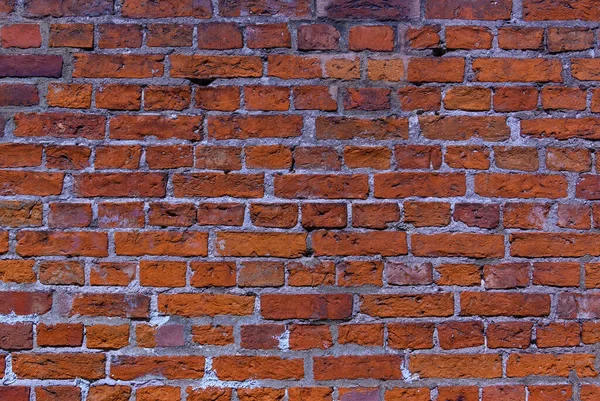 Mauer Aus Alten Roten Backsteinruinen Als Hintergrund — Stockfoto