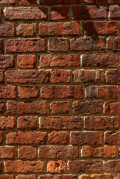 Ściana Starych Ruin Czerwonej Cegły Jako Tło — Zdjęcie stockowe