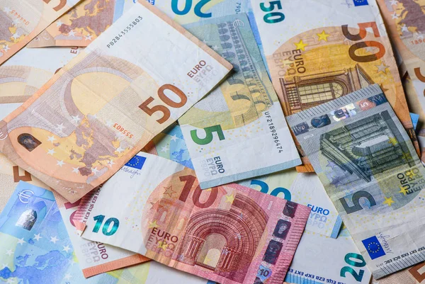 stock image euro currency banknotes as a background 18, paper euro denominations 10 20 50